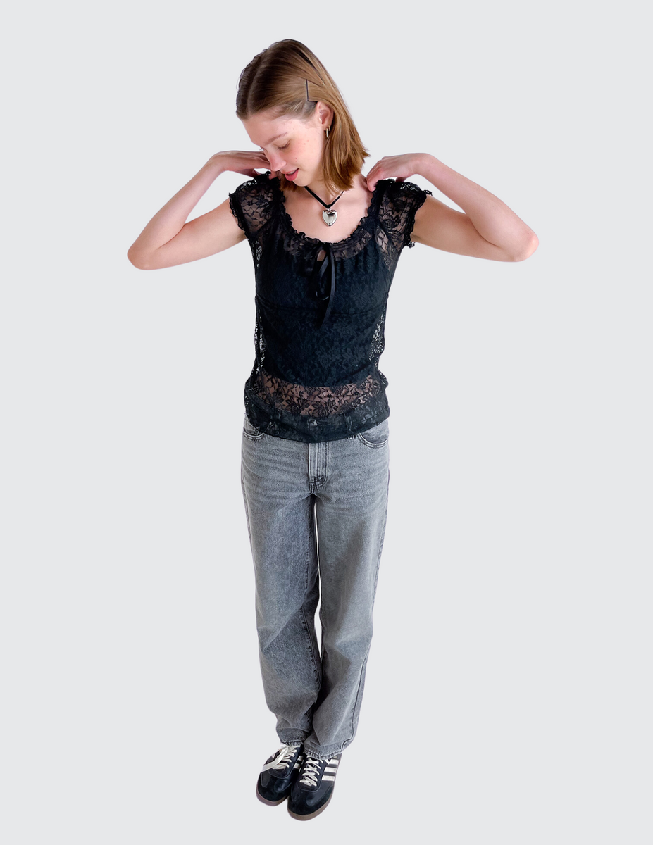 self-portrait Women's Lace Top Black
