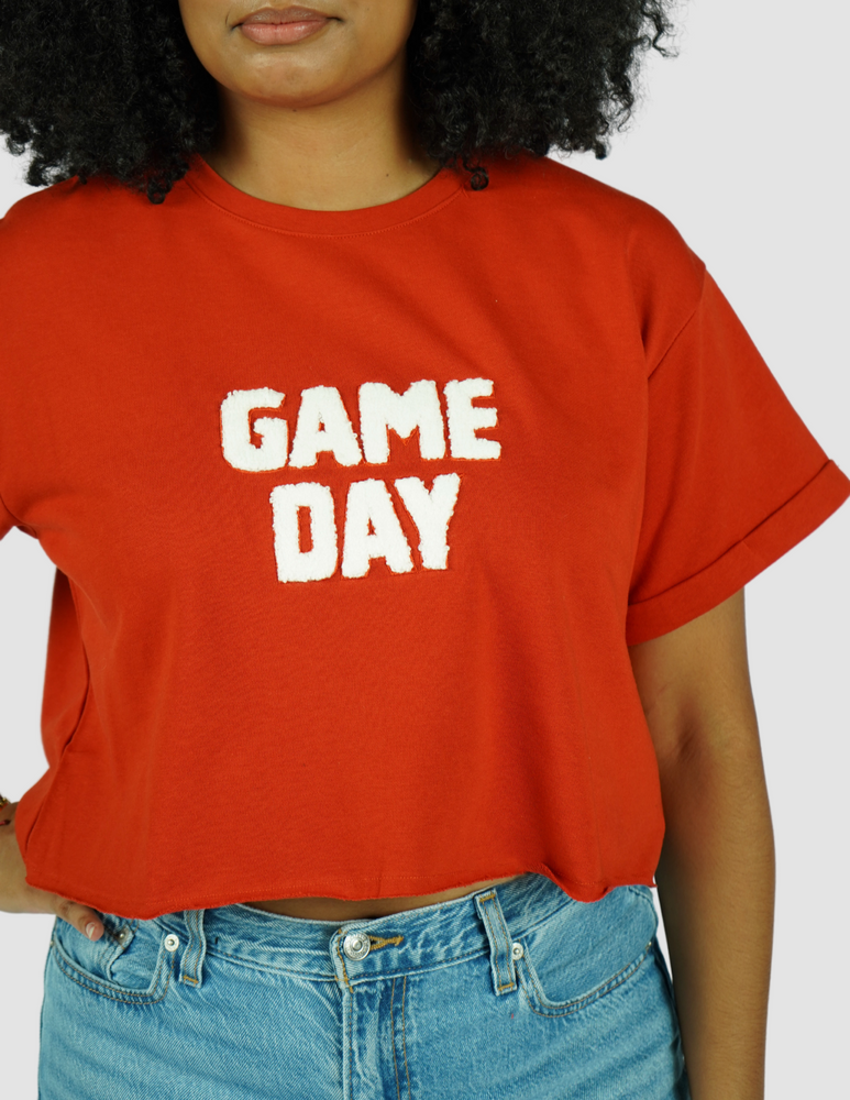 
                  
                    "Game Day" Cropped Tee
                  
                