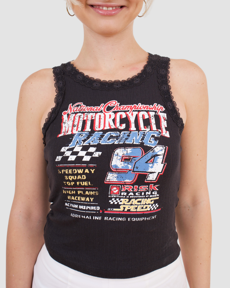 Racer 94' - Lace Trim Cami – Self Esteem