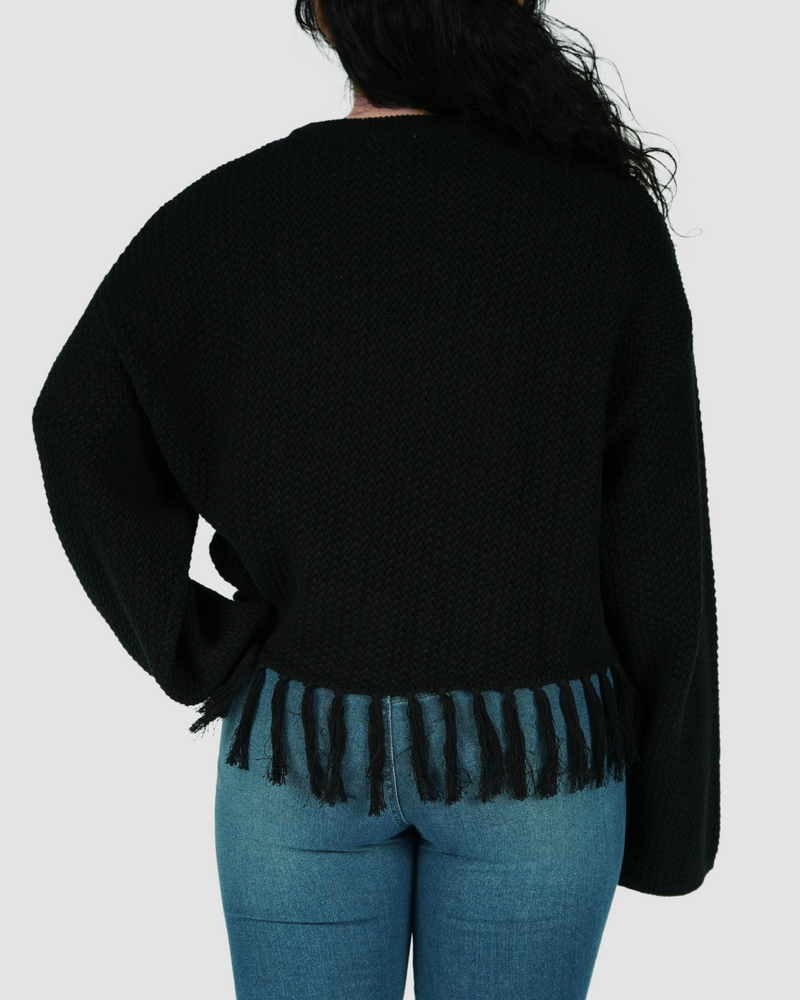 
                  
                    Eva Fringe Knit Sweater
                  
                
