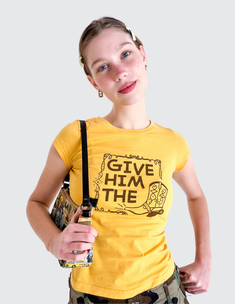 
                  
                    "Give Him The Boot" Baby Tee
                  
                