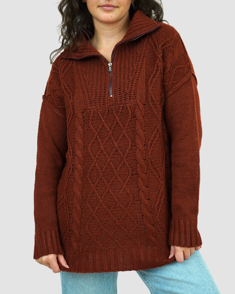 
                  
                    Bohdi Braided Knit Sweater
                  
                