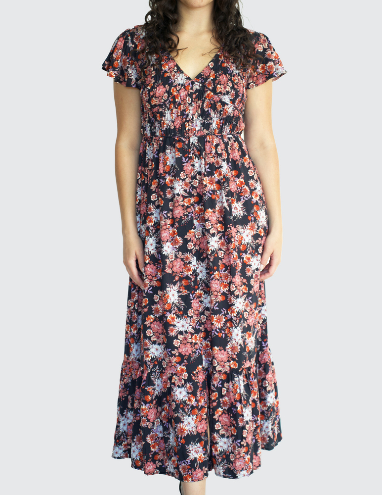 
                  
                    Francis - Flutter Sleeve Button up Maxi Dress
                  
                