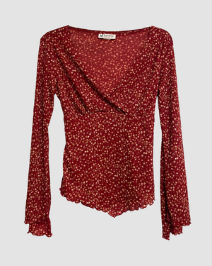 
                  
                    Red Floral Bell Long Sleeve
                  
                