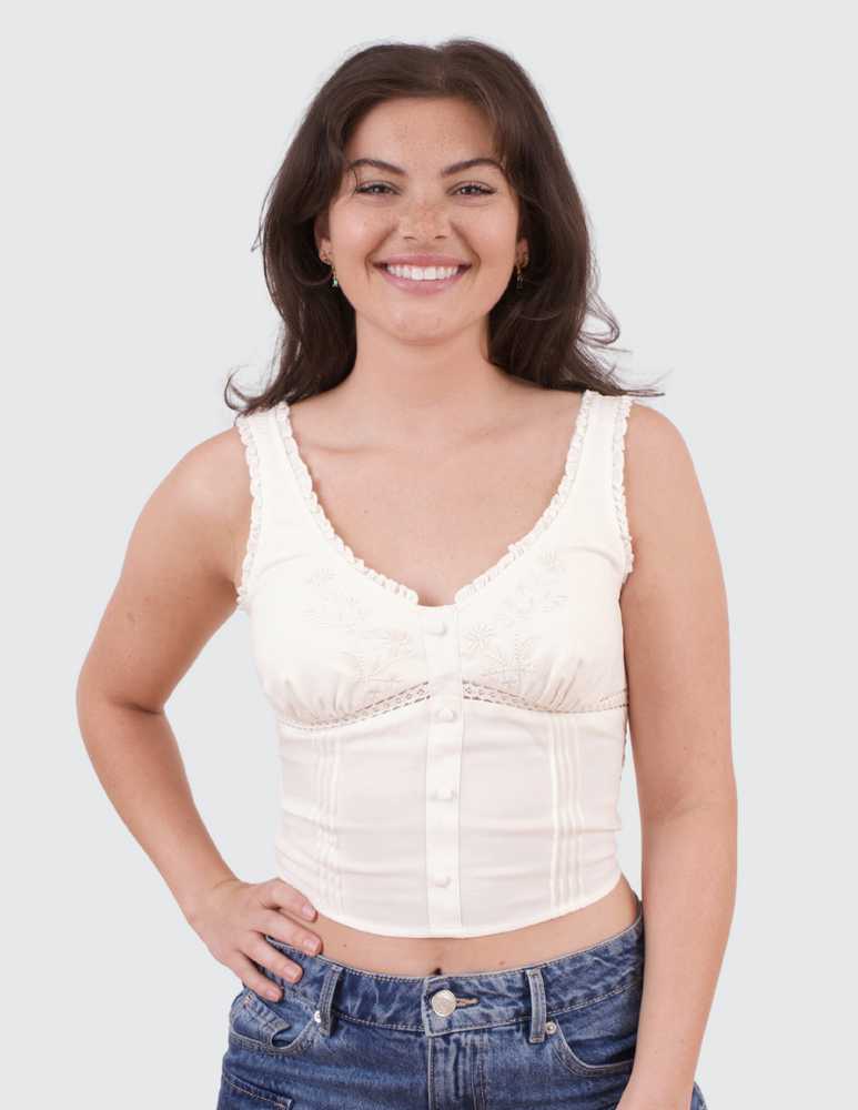 
                  
                    Emmy - Embroidered Tank Top
                  
                