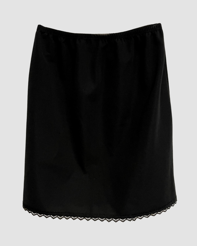 
                  
                    Black Mini Skirt with Lace
                  
                