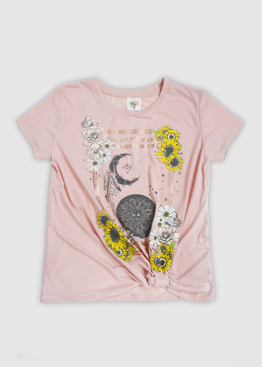 Self Esteem Clothing | Peach Skin Bloom Venice Knot Tee Shirt
