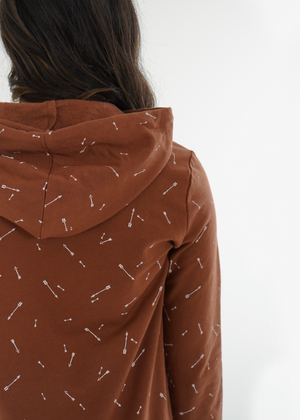 
                  
                    Close up of Arrows print on Melrose hoodie
                  
                